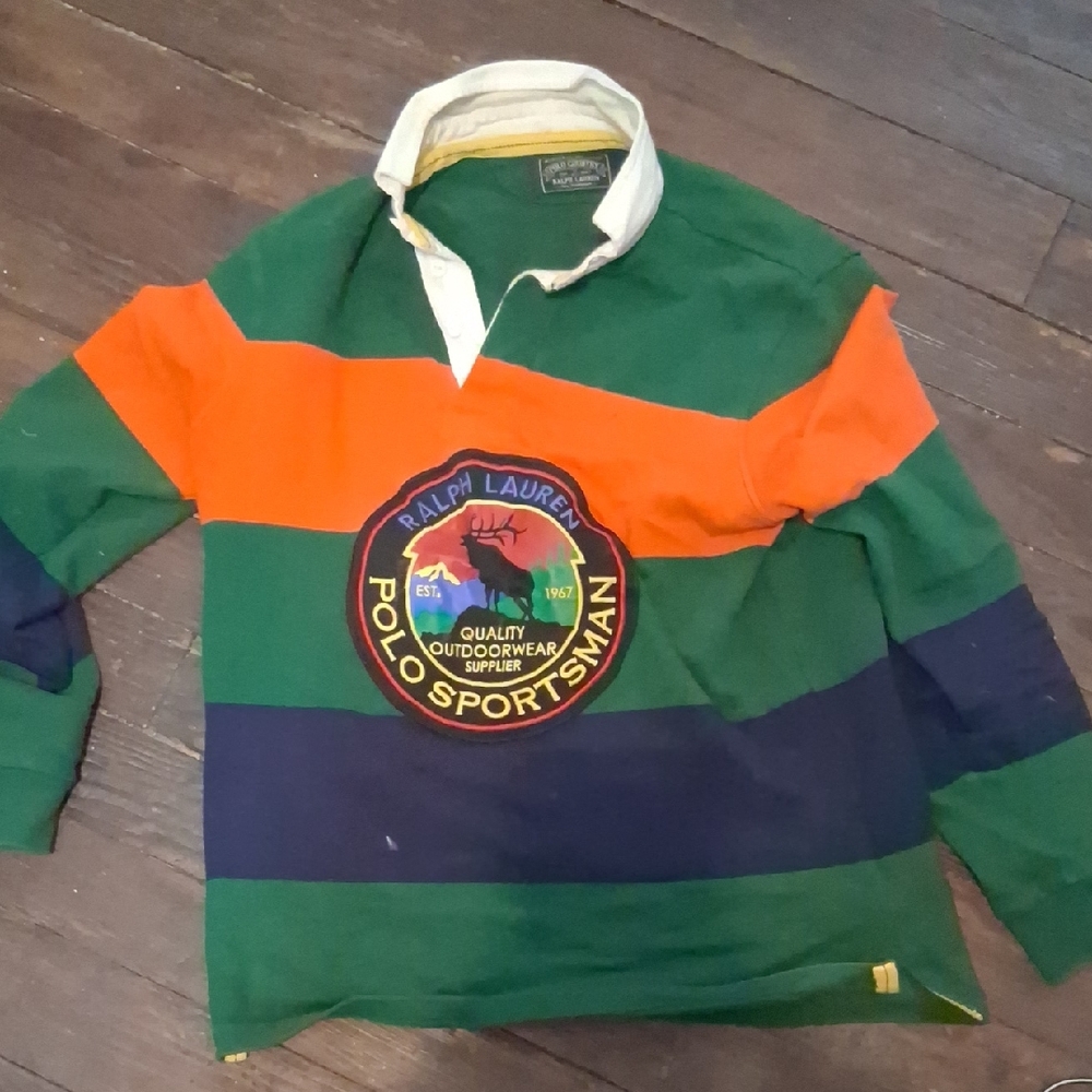 Polo by Ralph Lauren Striped Shirt - Green, Orange, Navy